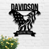 Custom Metal Eagle Sign, Eagle Sign, American Flag Sign, Custom Name Sign, Metal Wall Art, Usa Decor, American Pride, Eagle Metal Art, Bird, Laser Cut Metal Signs Custom Gift Ideas